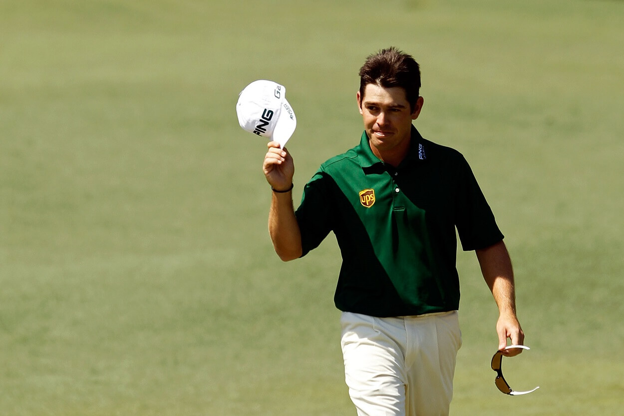 Louis Oosthuizen after making an albatross during the final round of the 2012 Masters