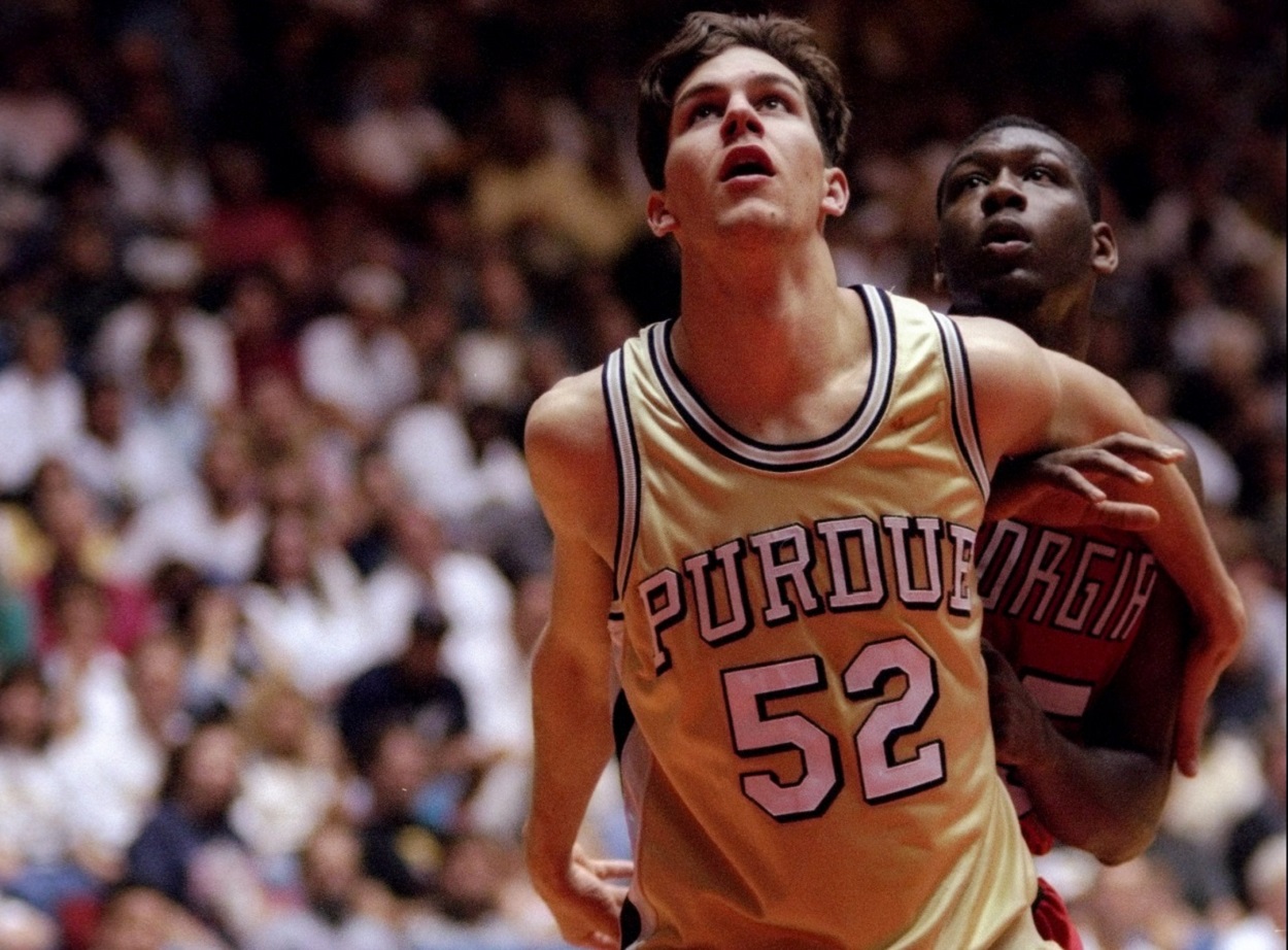 Brad Miller during a Purdue-Georgia matchup in the second round of the 1996 NCAA Tournament