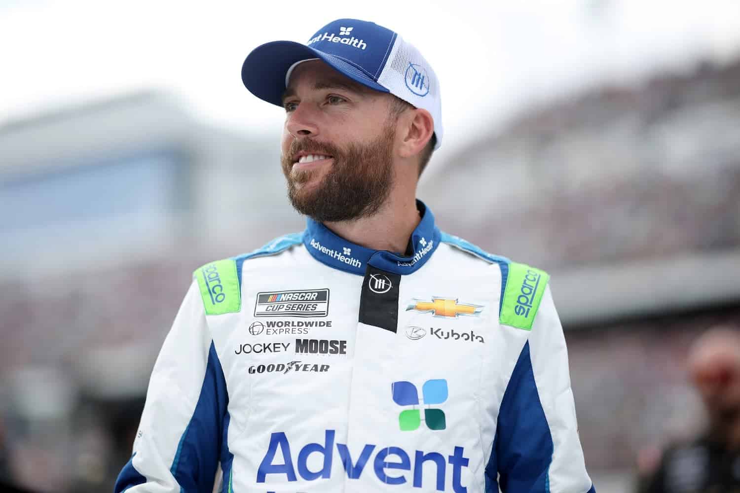 Ross Chastain waits on the grid prior to the NASCAR Cup Series Daytona 500 on Feb. 19, 2023.