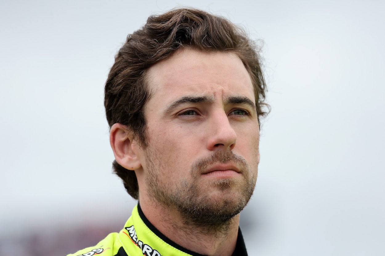 Ryan Blaney waits on grid.