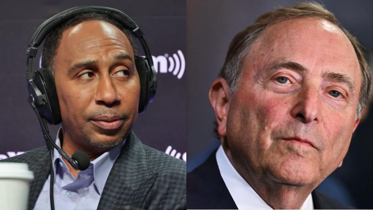 Stephen A. Smith (L) and Gary Bettman (R)