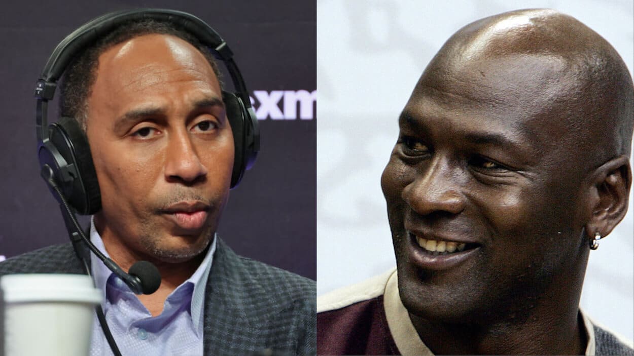 Stephen A. Smith (L) and Michael Jordan (R)