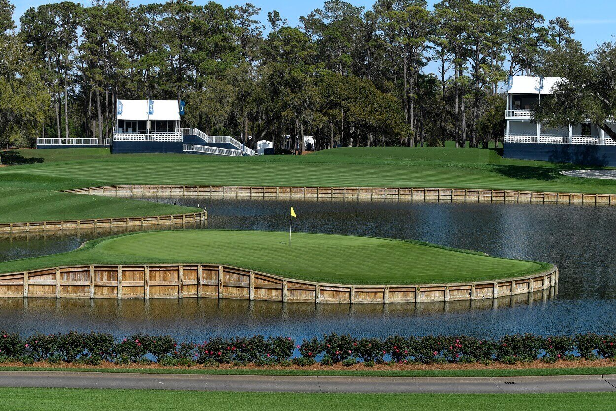 The 17th hole at TPC Sawgrass