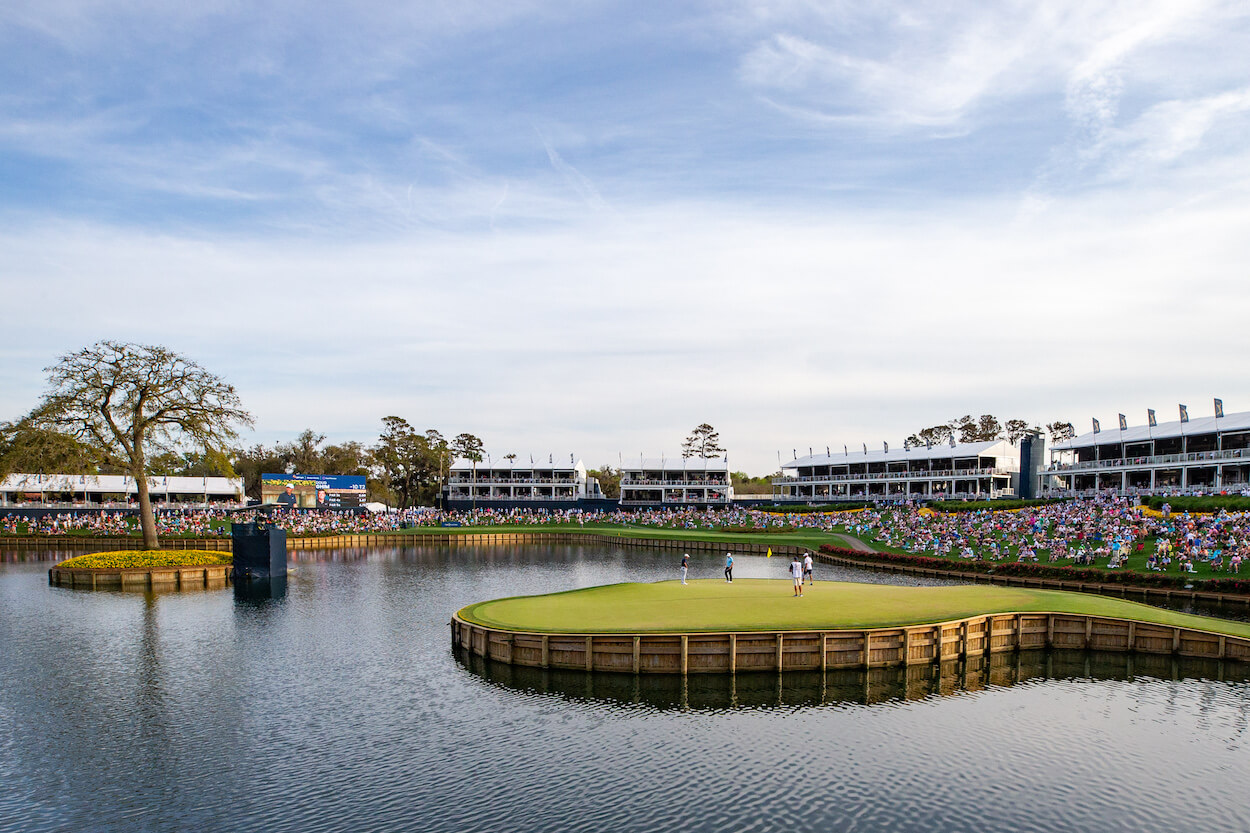 A view of the 17th hole at TPC Sawgrass.