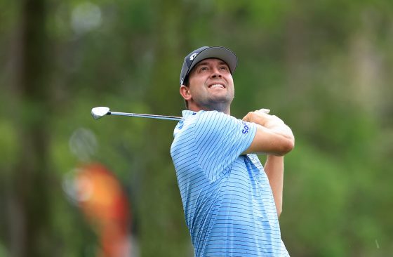 Taylor Montgomery plays a shot during the Players Championship.