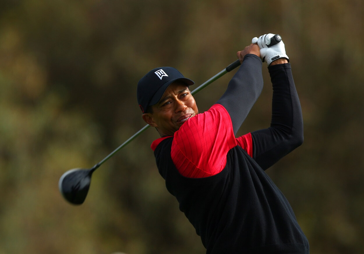 Tiger Woods during the final round of the PGA Tour event at Torrey Pines in January 2008