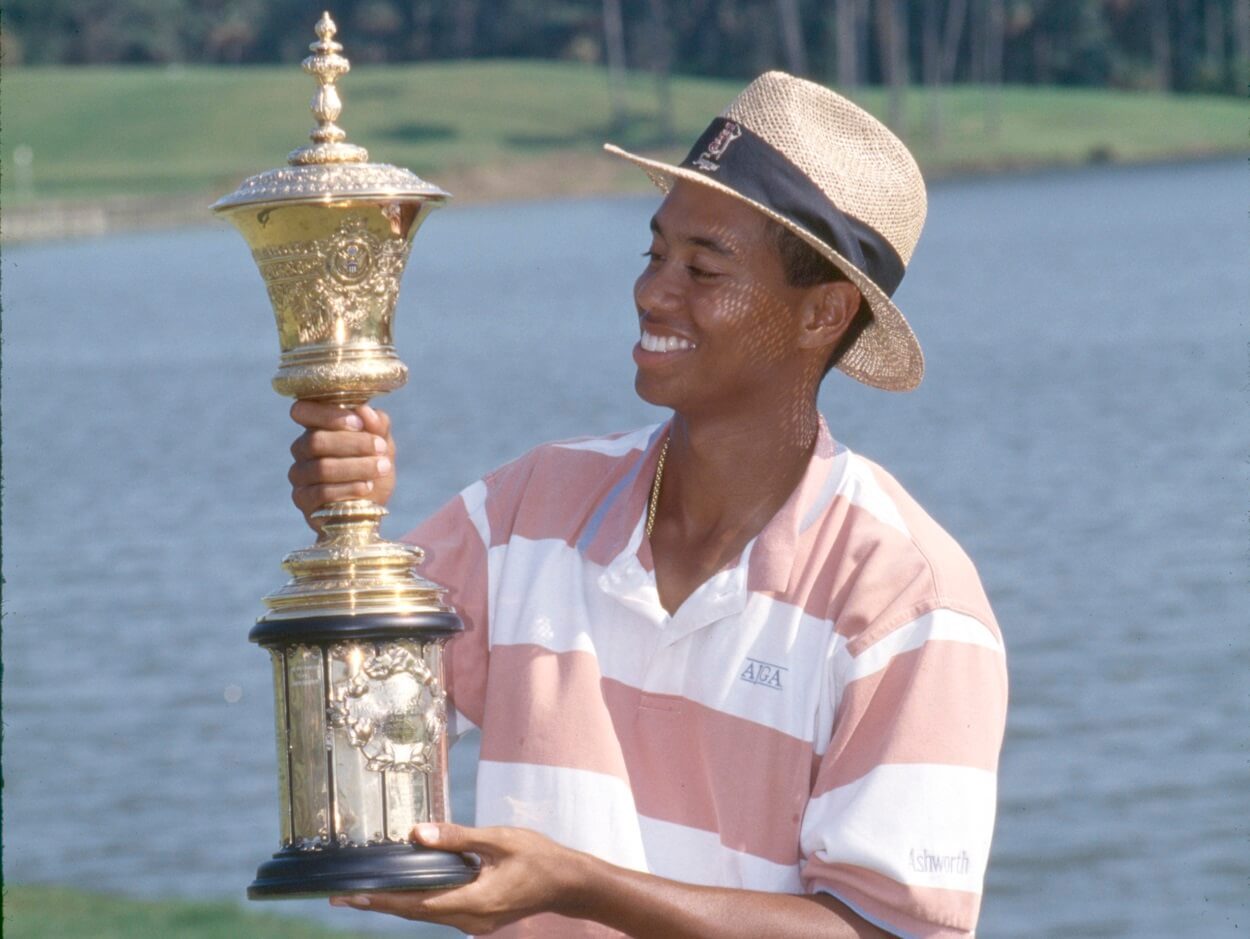 Tiger Woods following his 1994 U.S. Amateur victory at TPC Sawgrass
