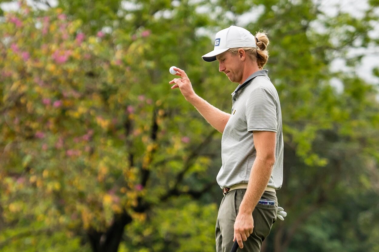 Former LIV Golf player Travis Smyth during the third round of the Asian Tour's World City Championship