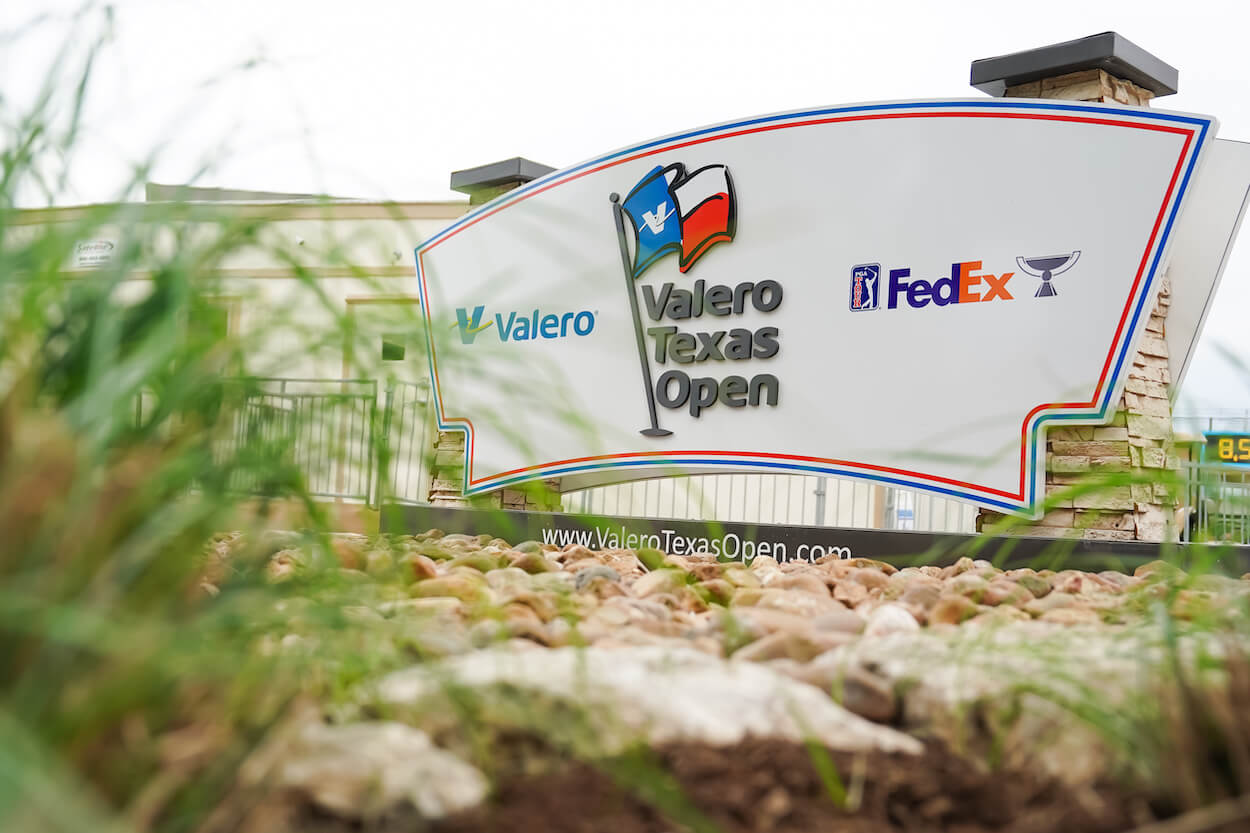 Valero Texas Open signage is shown.