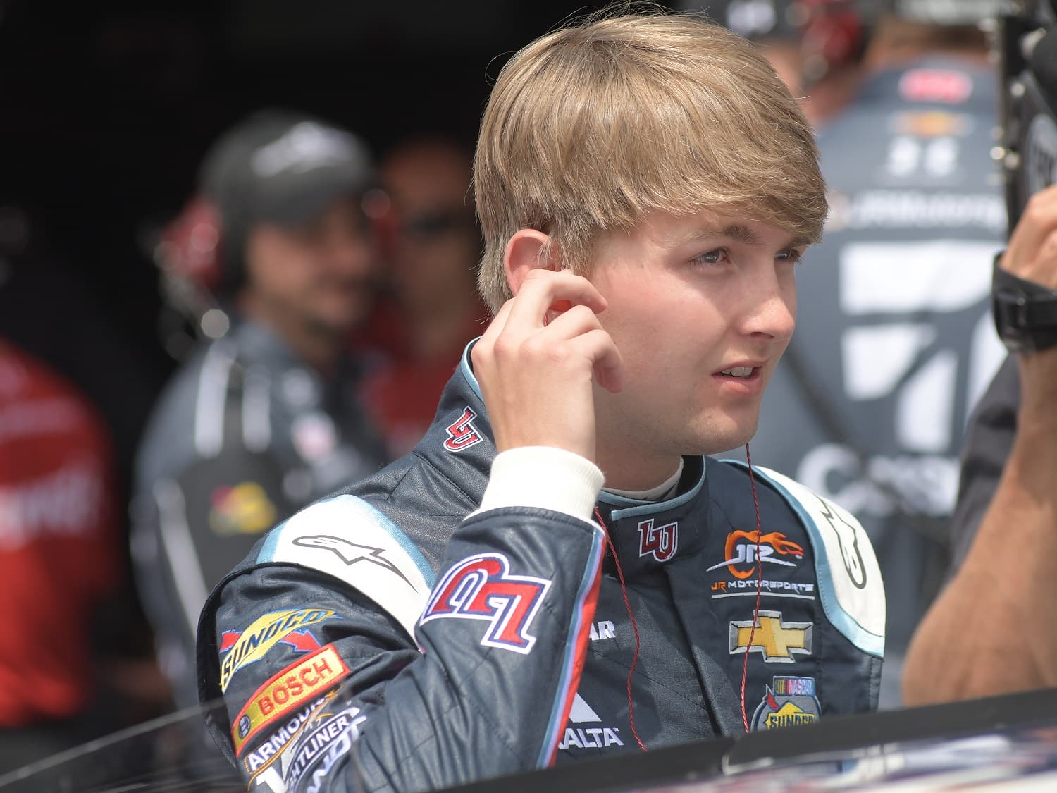 William Byron during practice for the Xfinity Series Fitzgerald Glider Kits 300 on April 21, 2017, at Bristol Motor Speedway. 