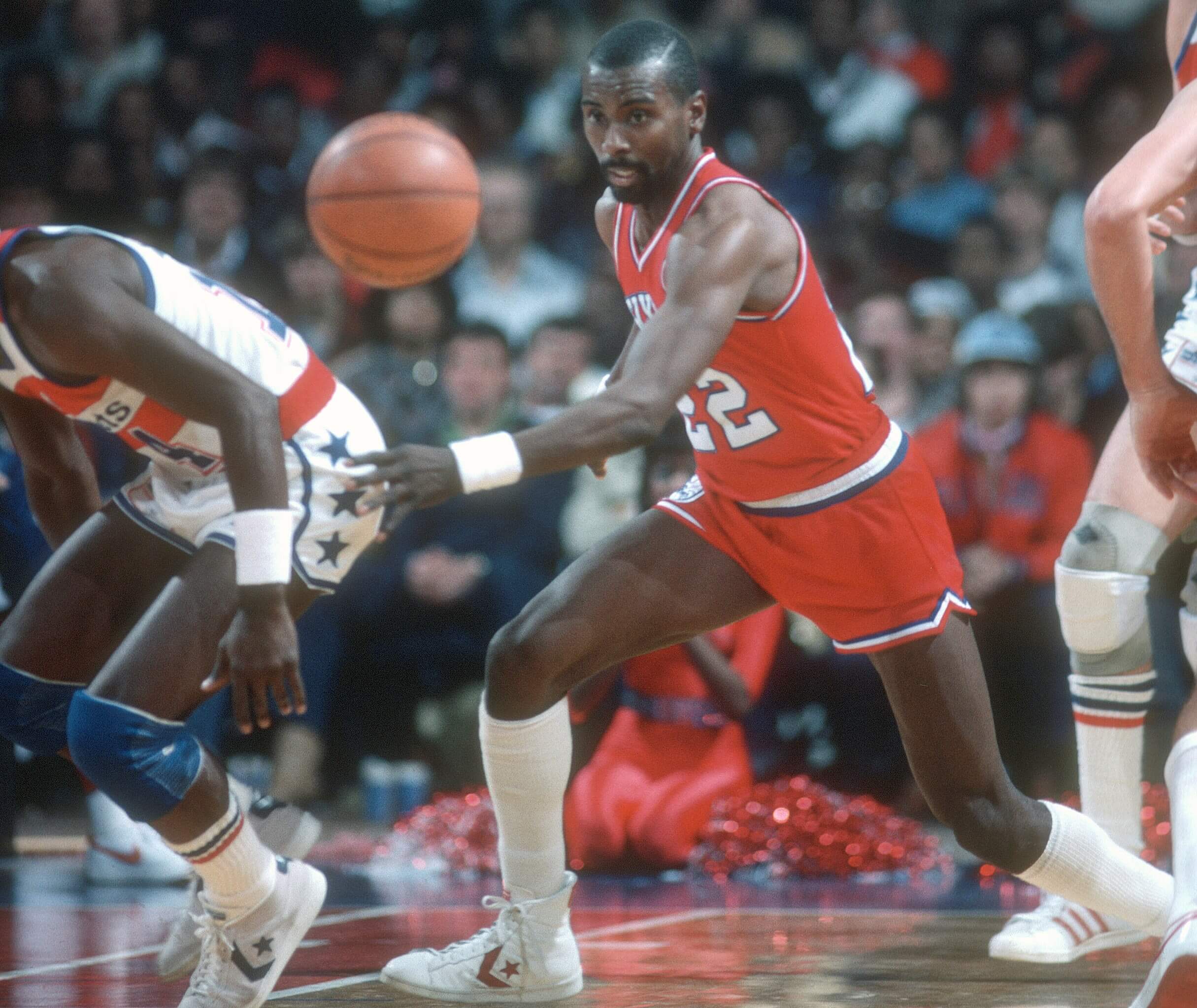 Andrew Toney of the Philadelphia 76ers in action.