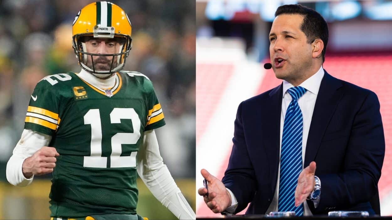 WATCH: Adam Schefter Excitedly Breaks Aaron Rodgers Trade News on Live TV,  Shocks Co-Hosts