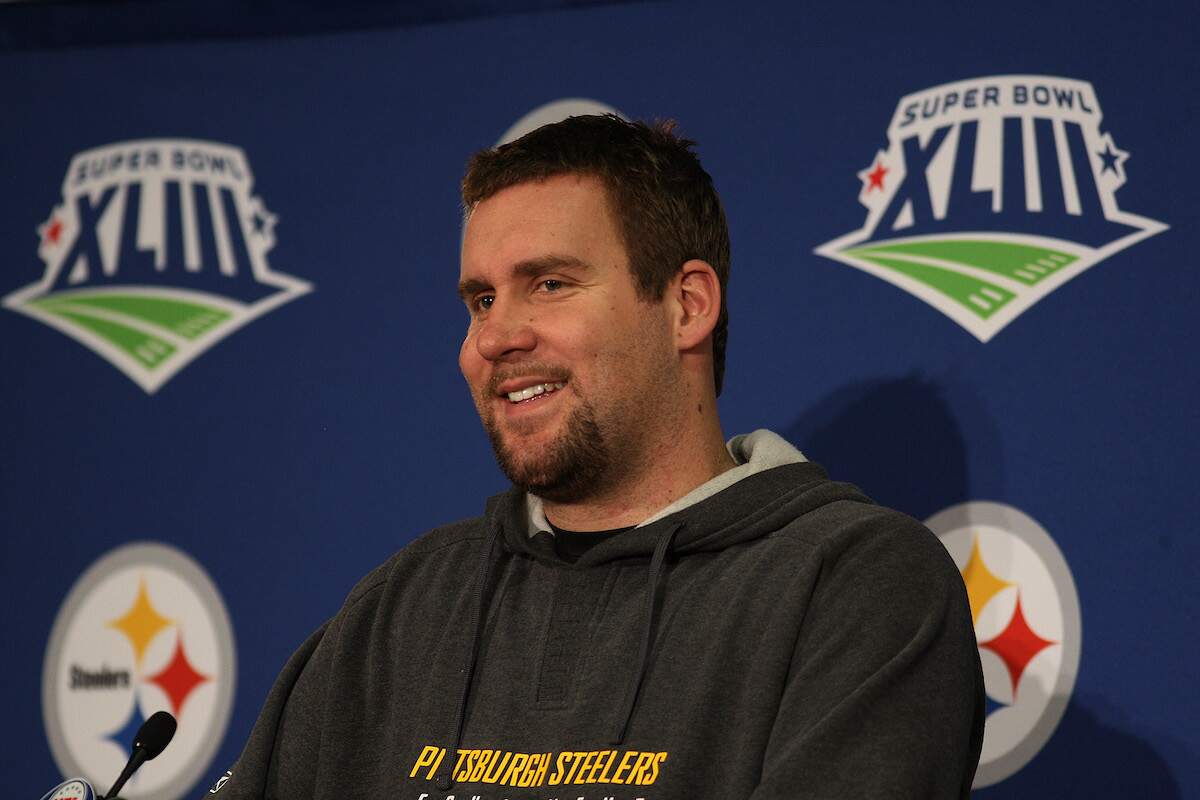 A young Ben Roethliserger answers questions during a press conference for Super Bowl XLIII in 2009