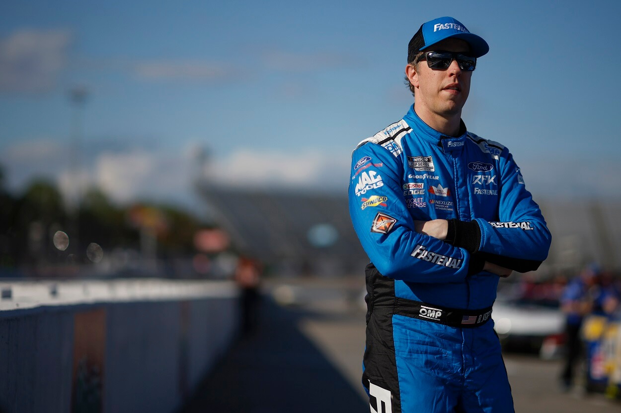 Brad Keselowski during qualifying for the 2023 NASCAR Cup Series NOCO 400