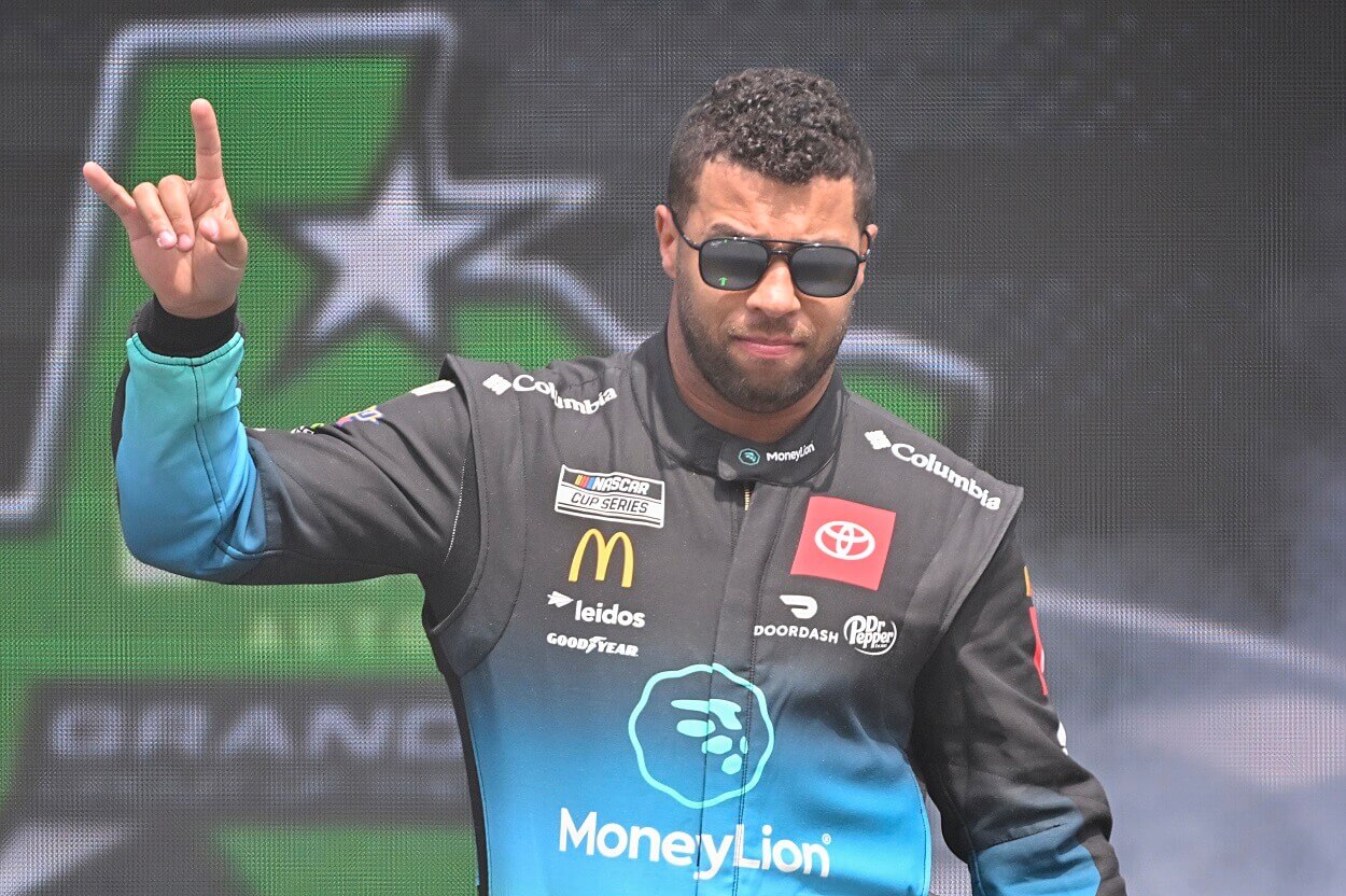 Bubba Wallace ahead of the 2023 NASCAR Cup Series EchoPark Automotive Grand Prix