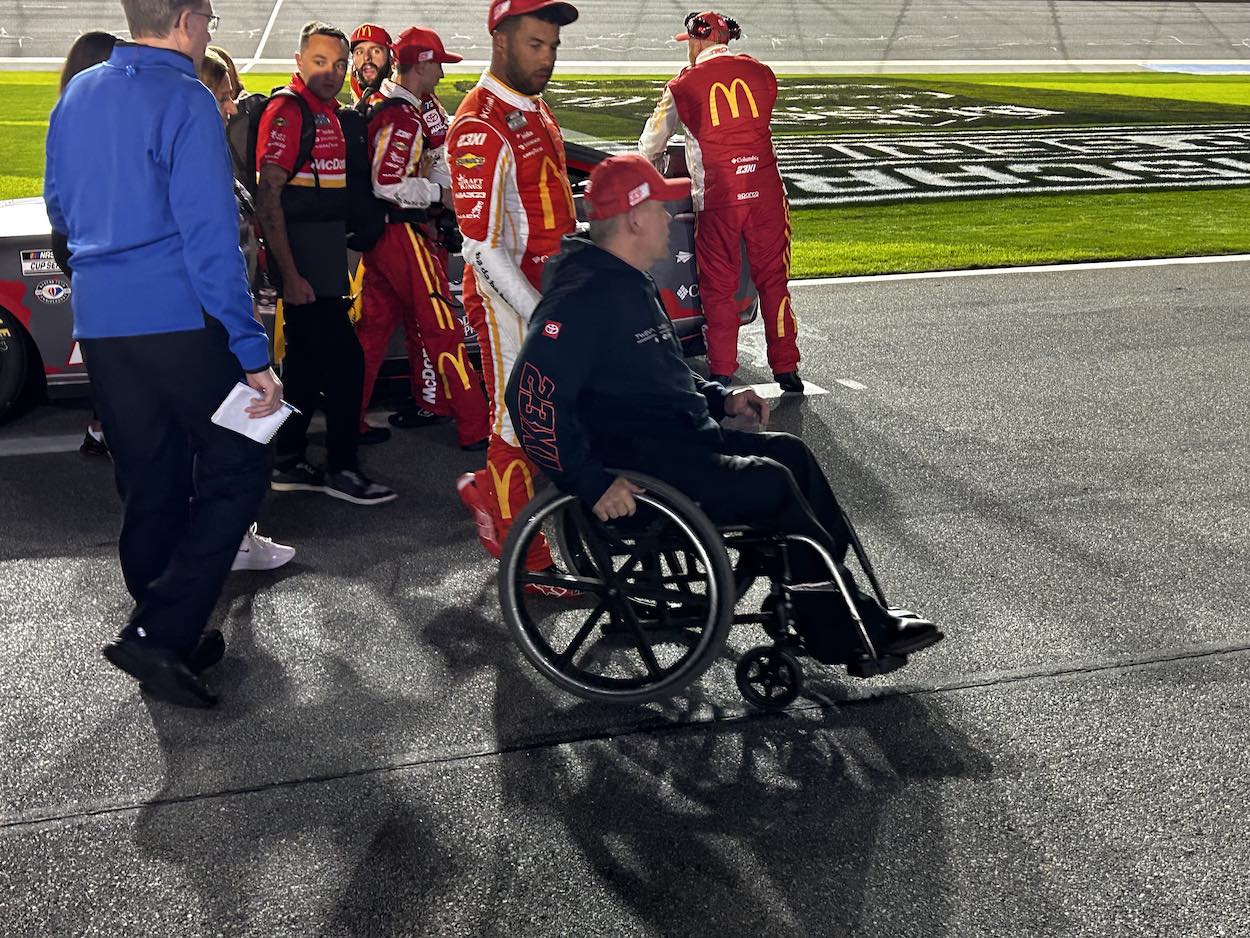 Bubba Wallace and Bootie Barker at Daytona