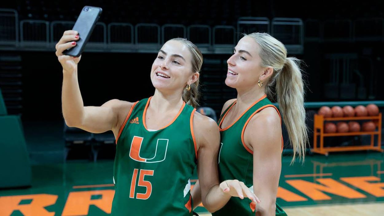 Cavinder twins, Haley Cavinder, Hanna Cavinder, Miami Hurricanes