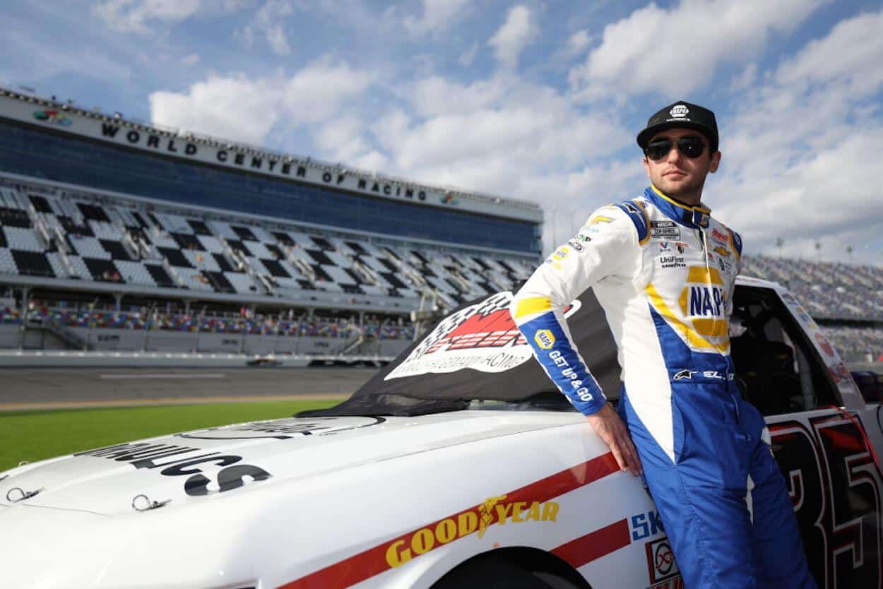 Chase Elliott on the grid at Daytona International Speedway.