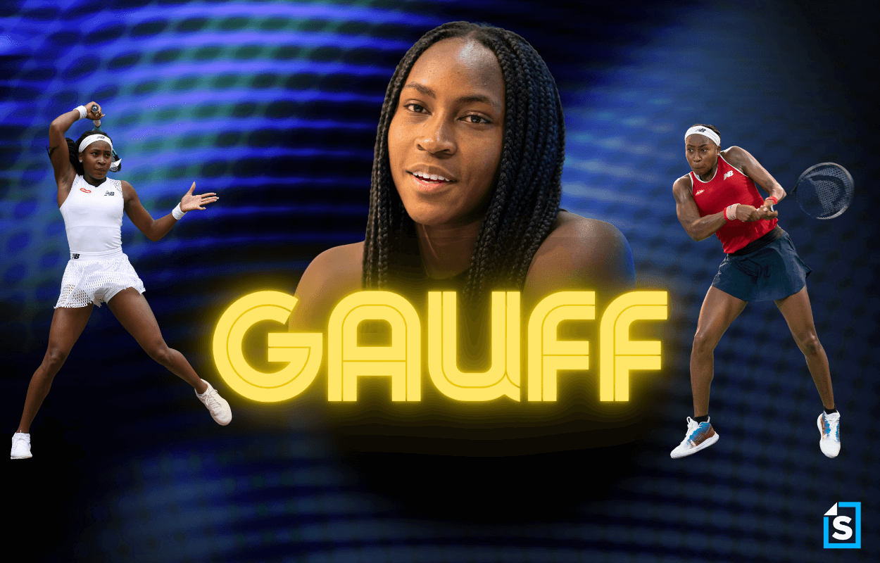 Coco Gauff at various stages of her tennis career.