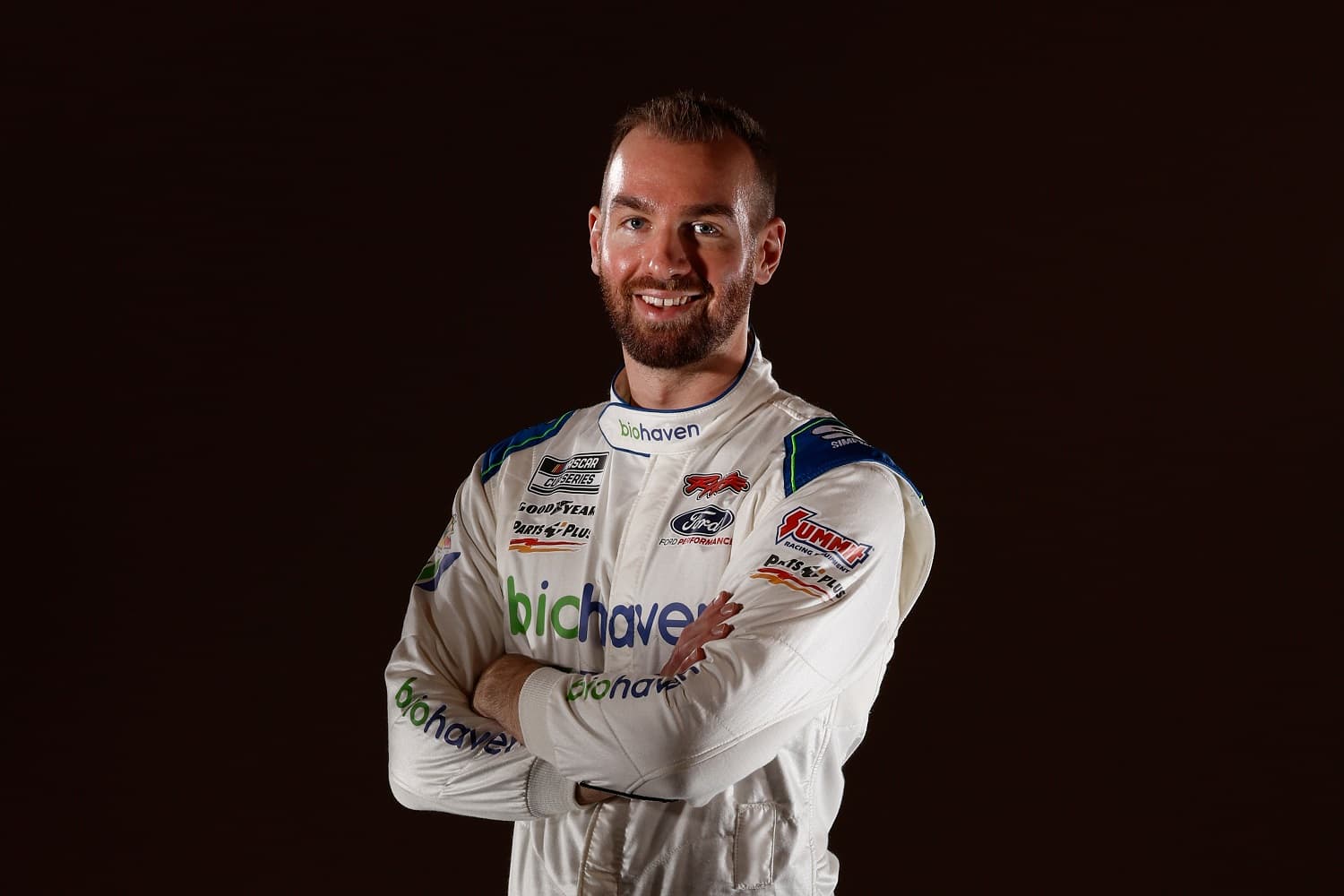 Driver Cody Ware poses for a photo during NASCAR Production Days at Charlotte Convention Center on Jan. 18, 2023, in Charlotte, North Carolina.