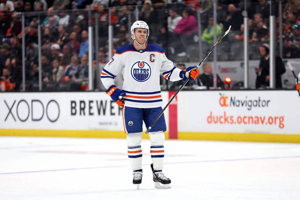 Connor McDavid during an Edmonton Oilers game.