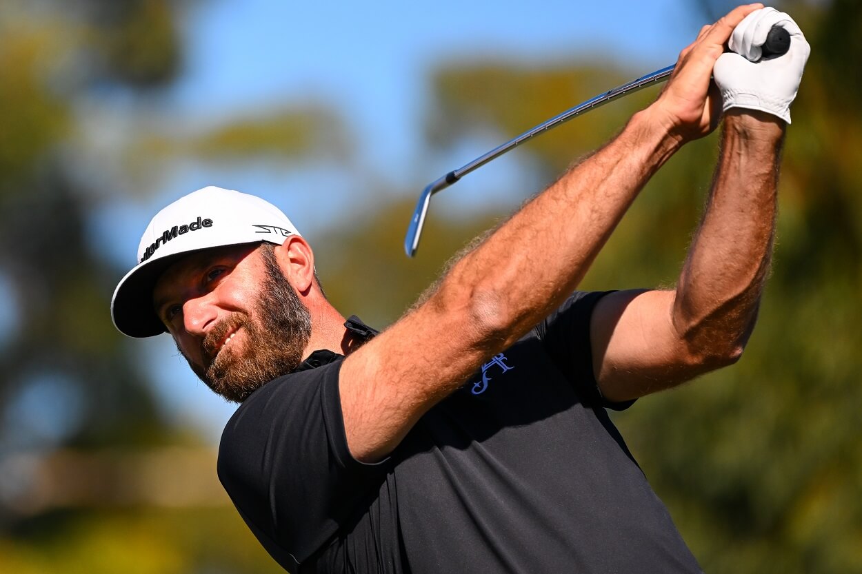 Dustin Johnson during the final round of the LIV Golf Event in Adelaide, Australia