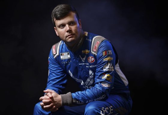 NASCAR driver Erik Jones poses for a photo during NASCAR Production Days at Charlotte Convention Center on Jan. 18, 2023.