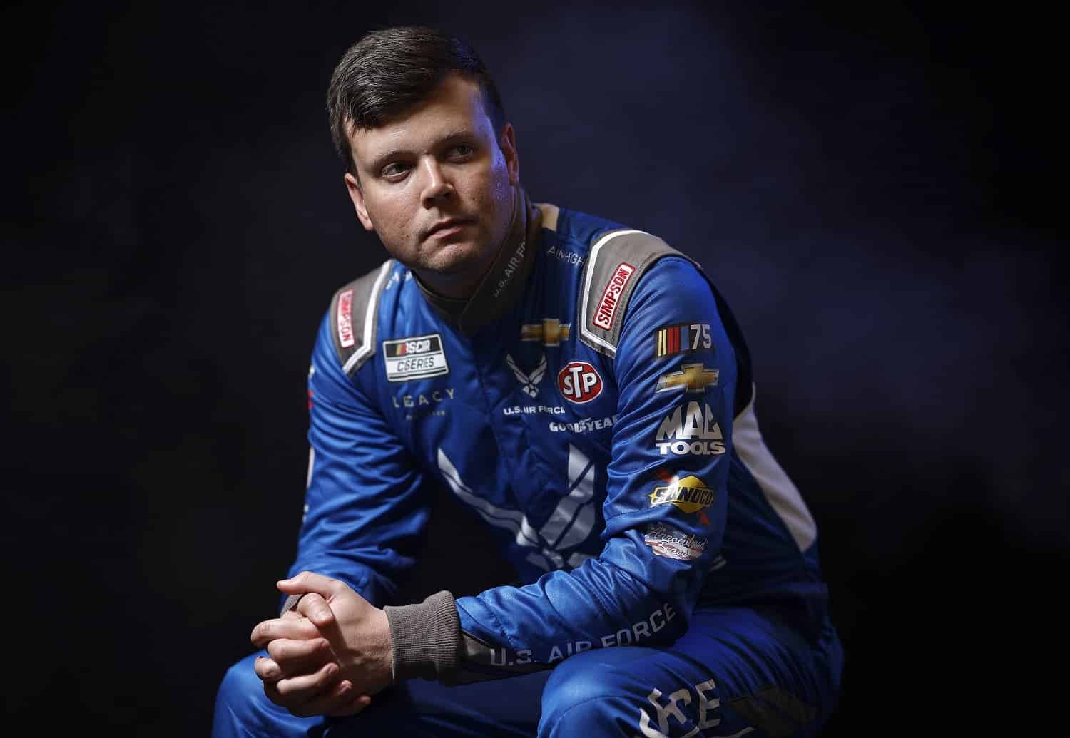 NASCAR driver Erik Jones poses for a photo during NASCAR Production Days at Charlotte Convention Center on Jan. 18, 2023.