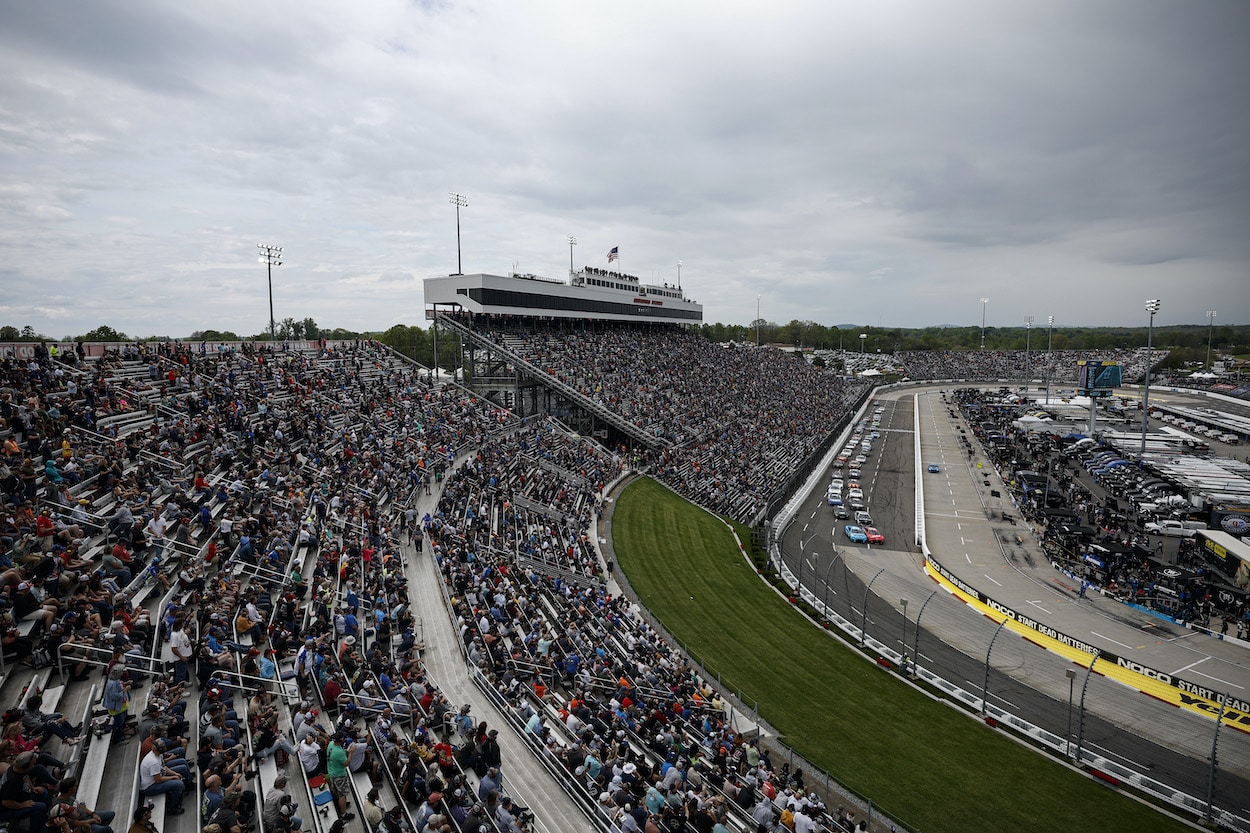 View of NASCAR Cup Series NOCO 400 race.