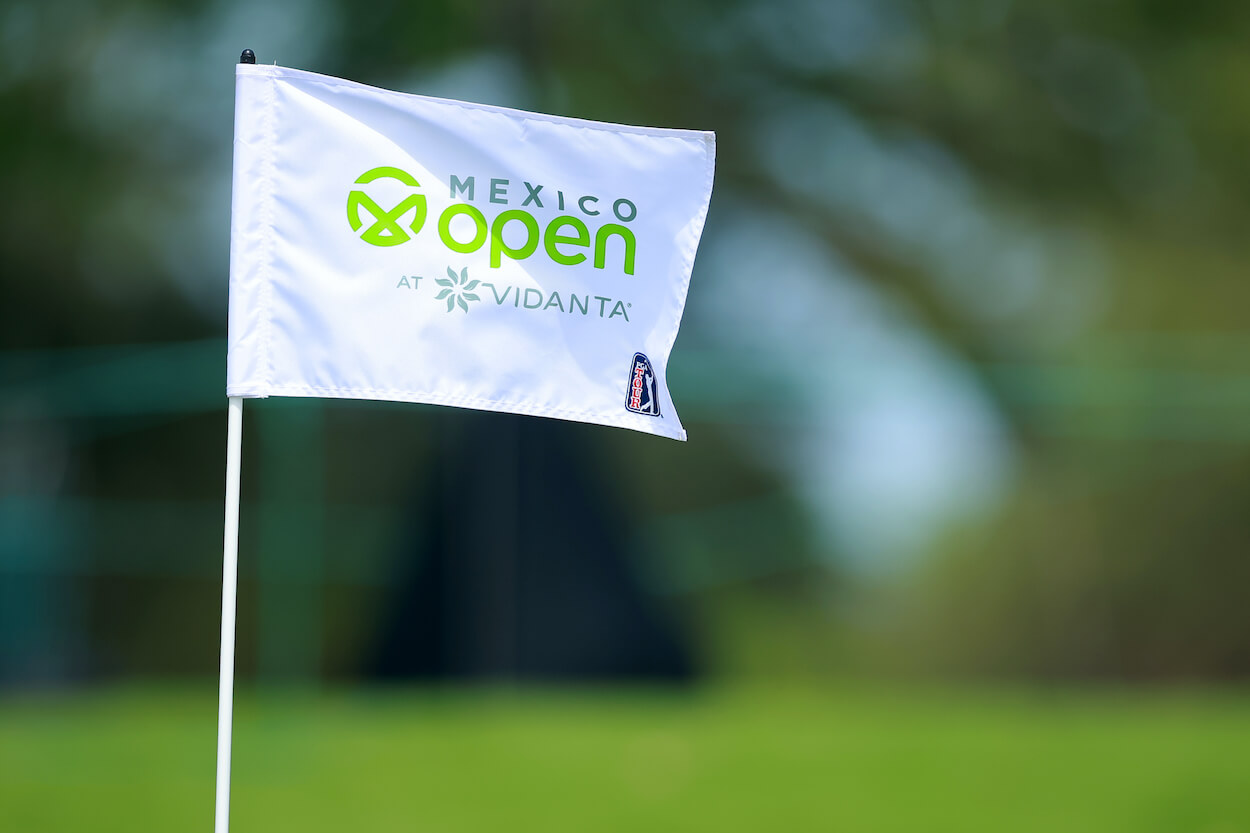 A pin flag is shown during the Mexico Open at Vidanta.
