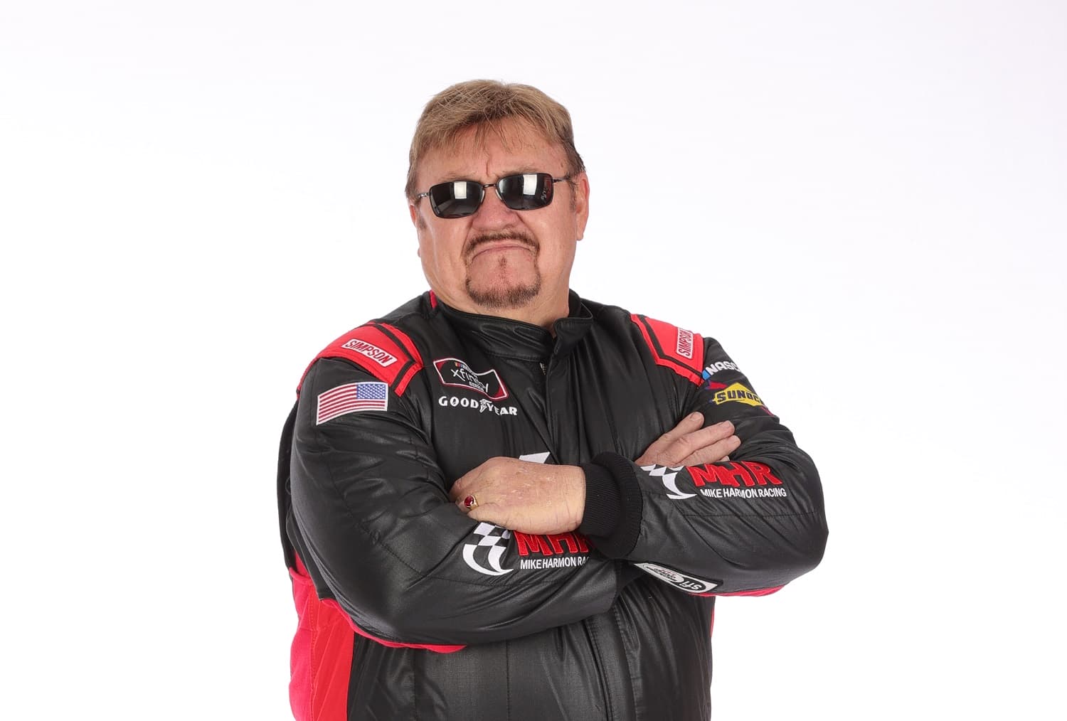 Mike Harmon poses for a photo at Daytona International Speedway on Feb. 13, 2020.