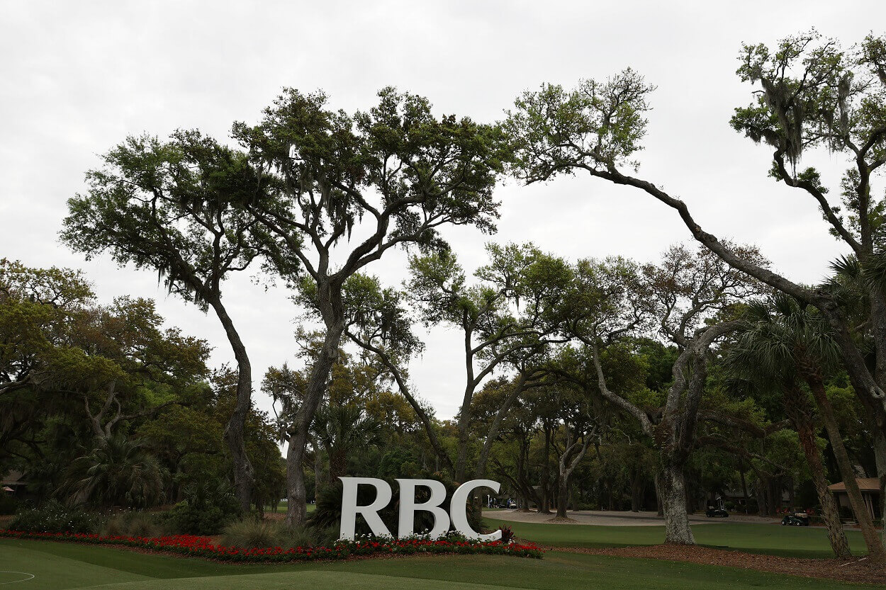 Signage at the PGA Tour RBC Heritage at Harbour Town Golf Links