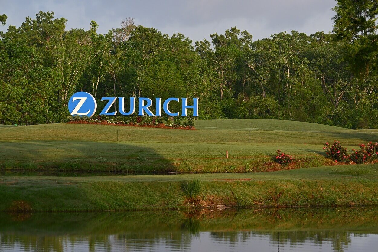 Signage at the PGA Tour Zurich Classic of New Orleans at TPC Louisiana