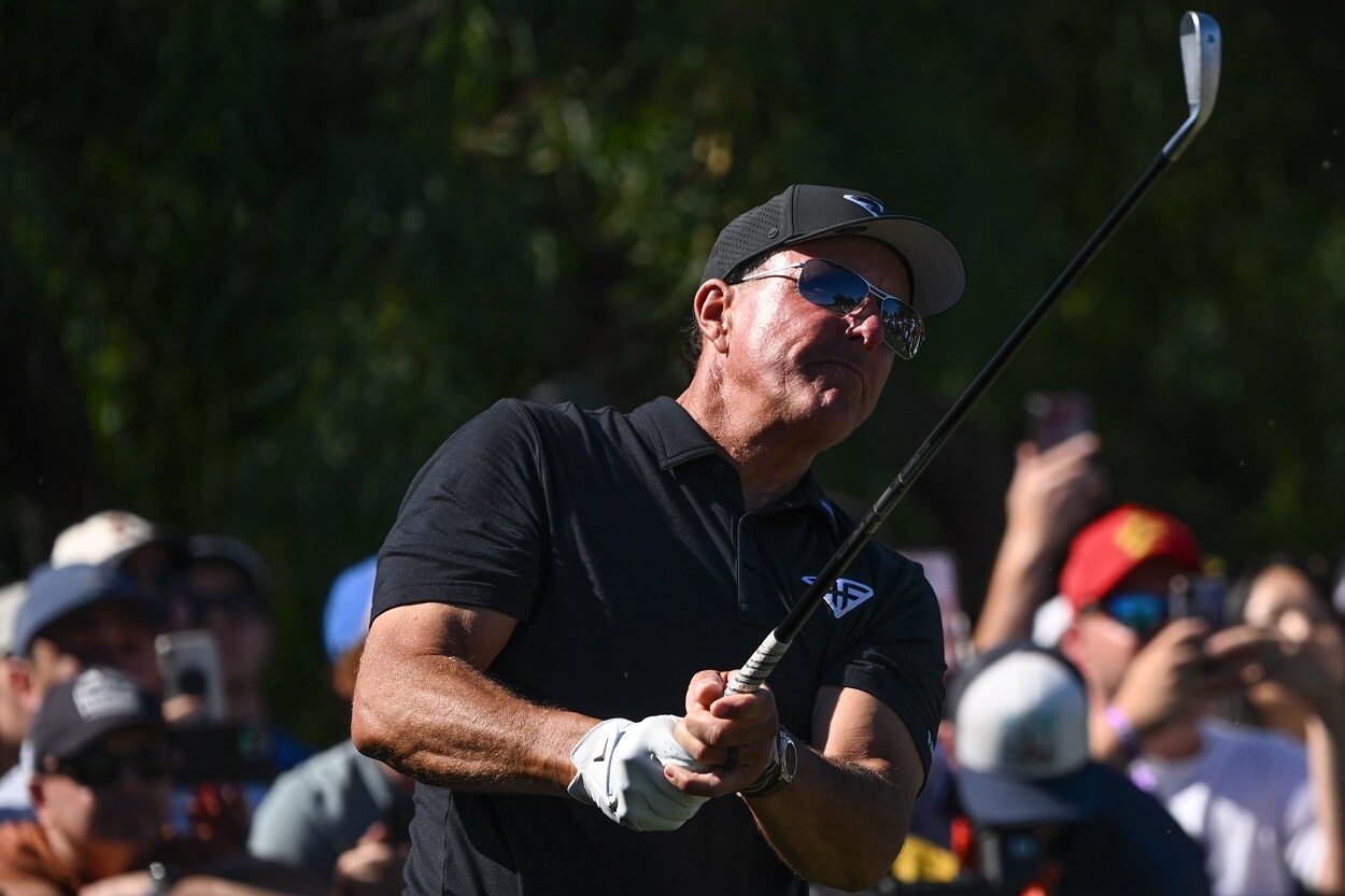Phil Mickelson during the final round of the LIV Golf event in Adelaide, Australia