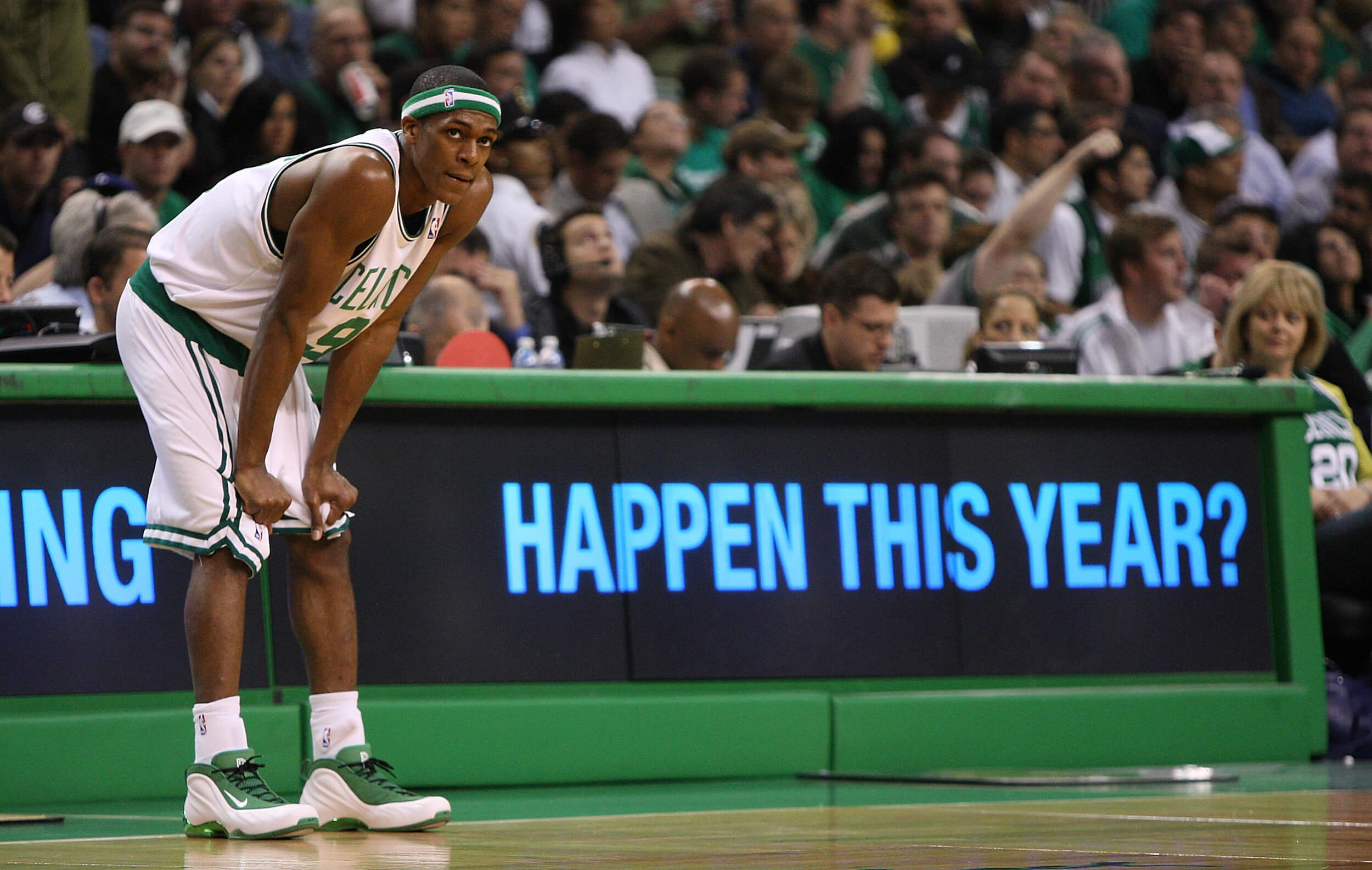 Boston Celtics guard Rajon Rondo after a 95-90 loss in Game 1 of the Eastern Conference Semifinals in 2009.