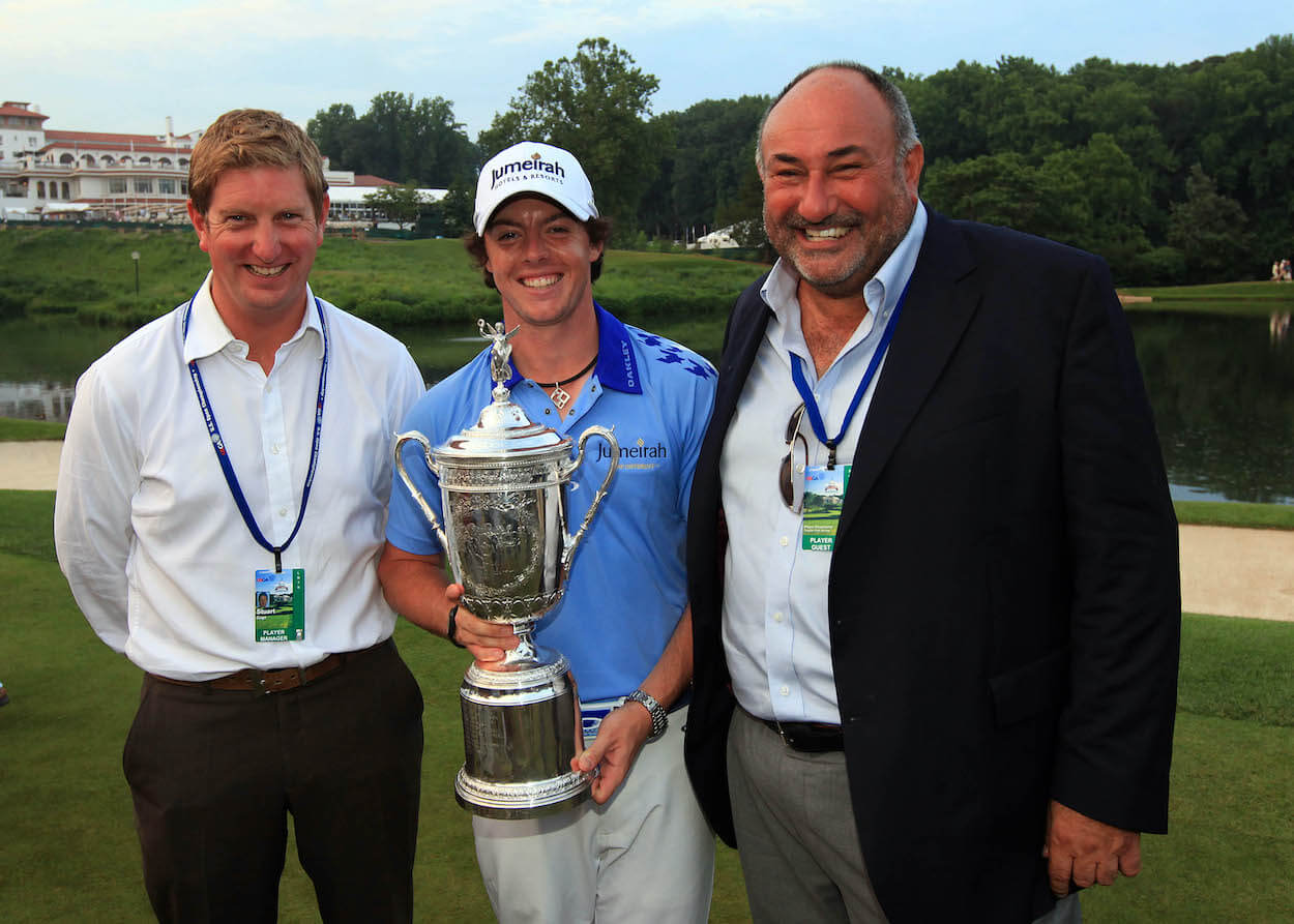 Rory McIlroy poses with former manager Andrew "Chubby" Chandler after winning the 2011 U.S. Open.