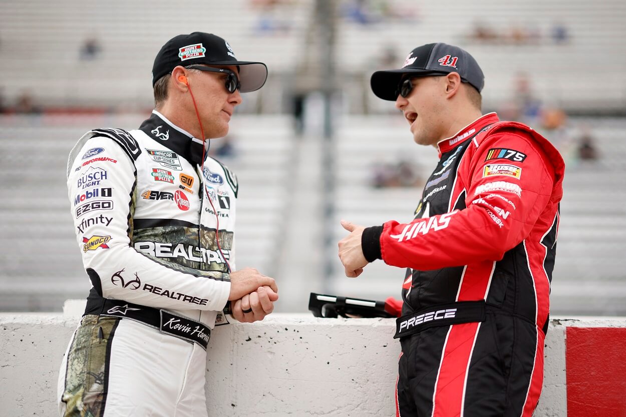 Stewart-Haas Racing teammates Kevin Harvick and Ryan Preece
