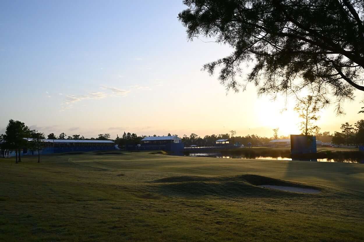 A scenic view of the ninth and 18th holes at TPC Louisiana