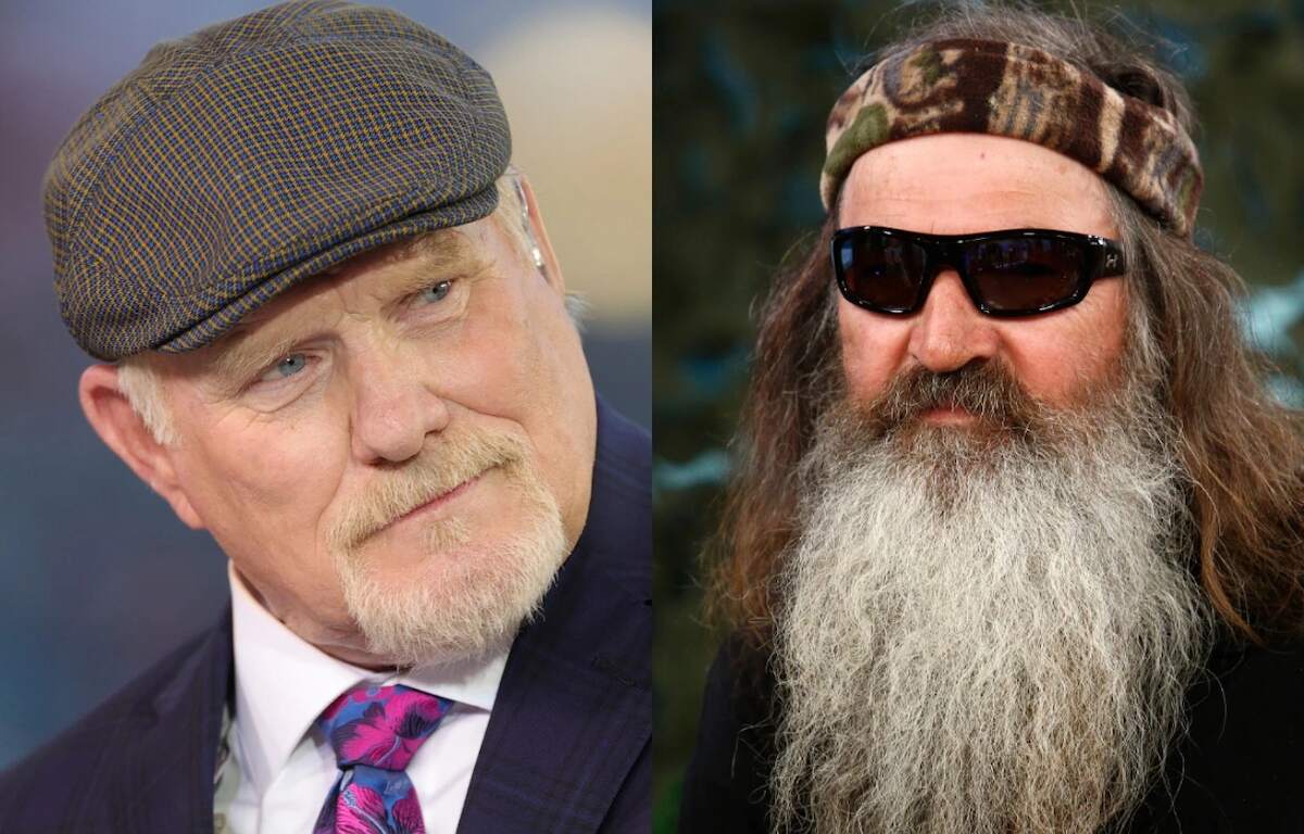 Images of Terry Bradshaw and Phil Robertson side by side