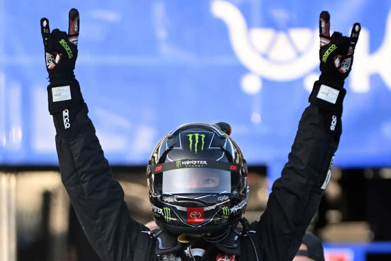 Tyler Reddick celebrates victory at COTA.