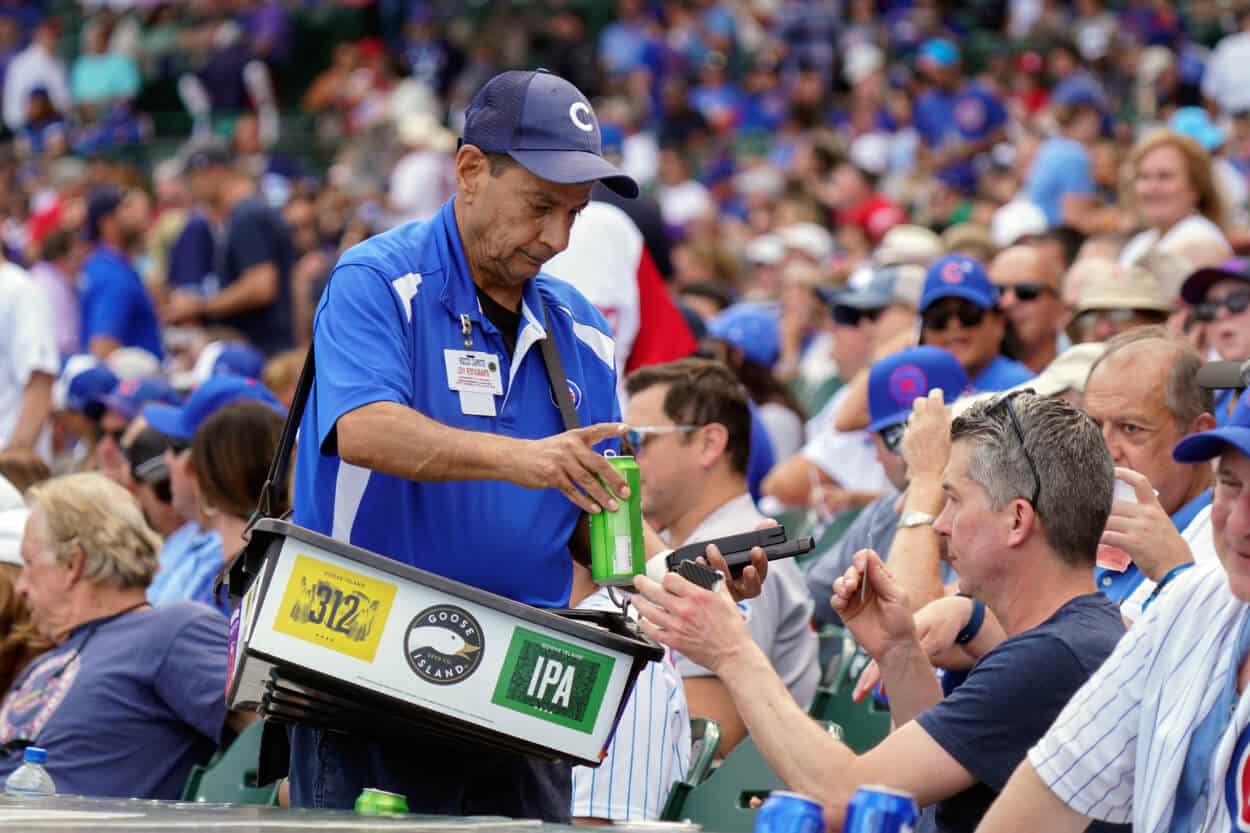 Long-time beer vendor Rocco Caputo sells Goose Island products.