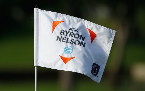 An AT&T Byron Nelson flag is shown.