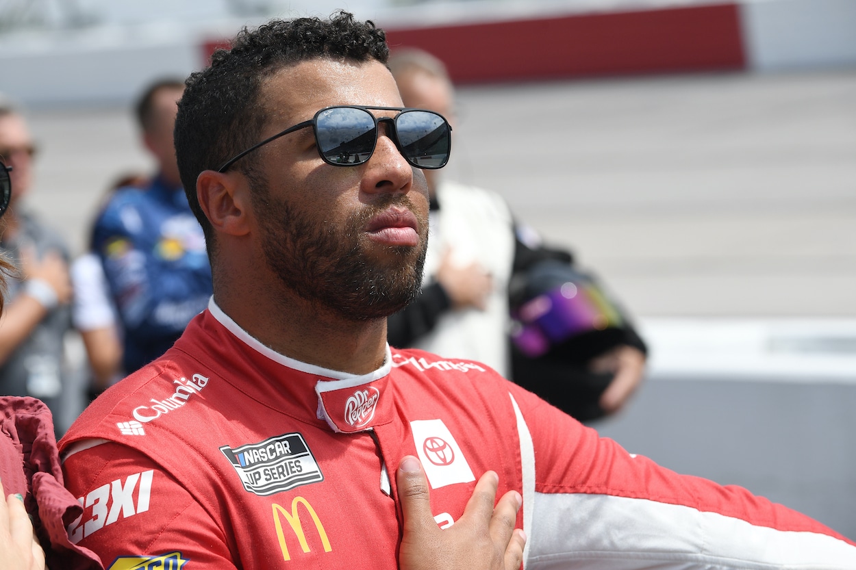 Bubba Wallace before race.