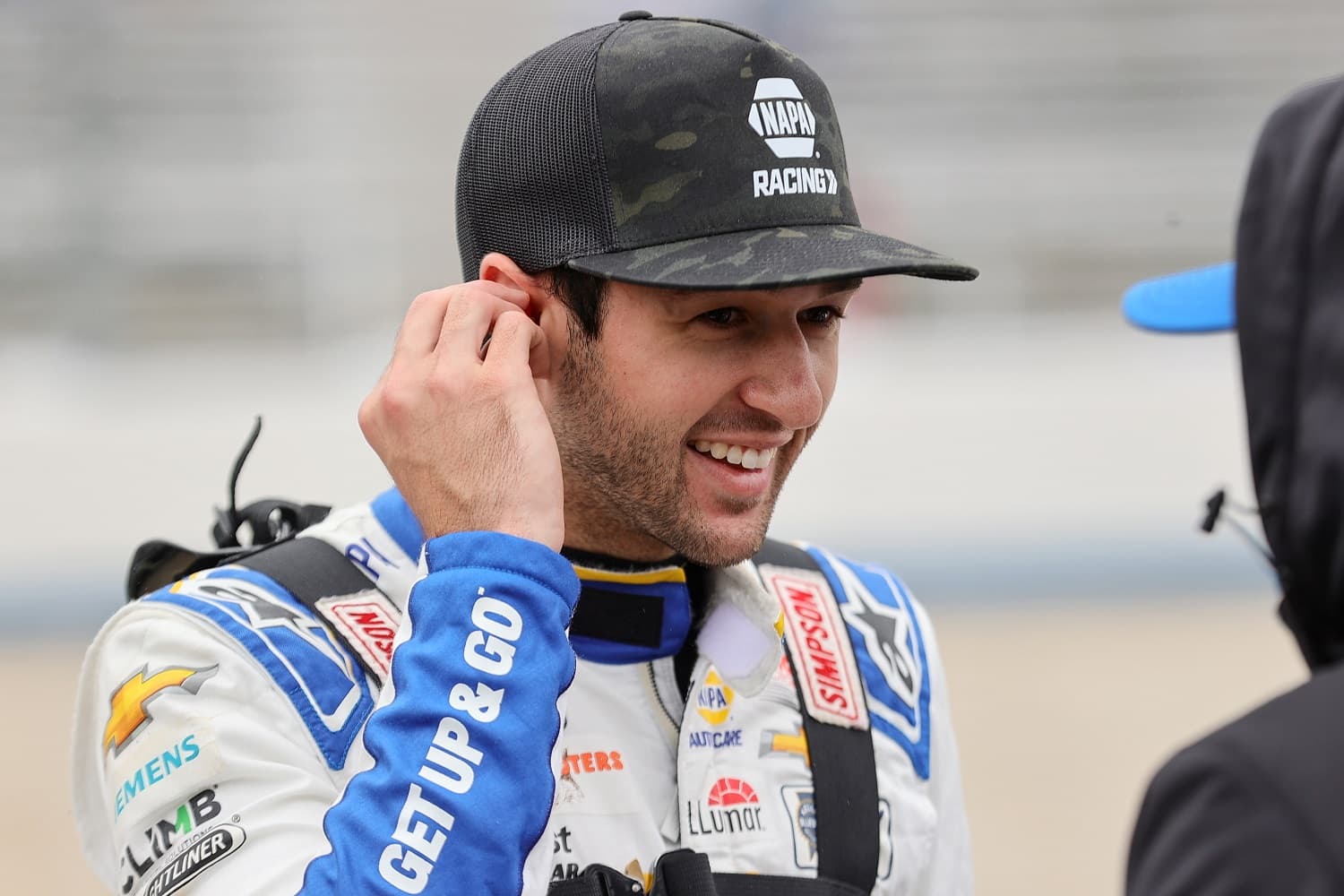 Chase Elliott prepares to practice for the NASCAR Cup Series Würth 400 at Dover International Speedway on April 29, 2023.