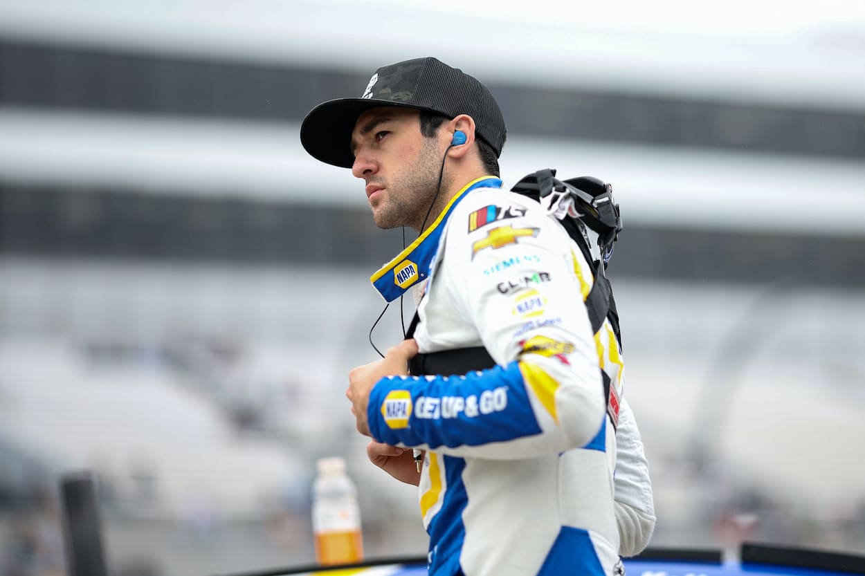 Chase Elliott before practice.