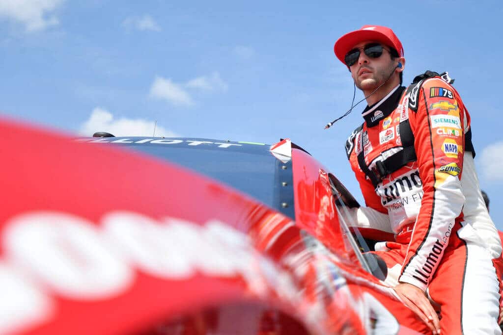 Chase Elliott climbs into his car at Darlington.