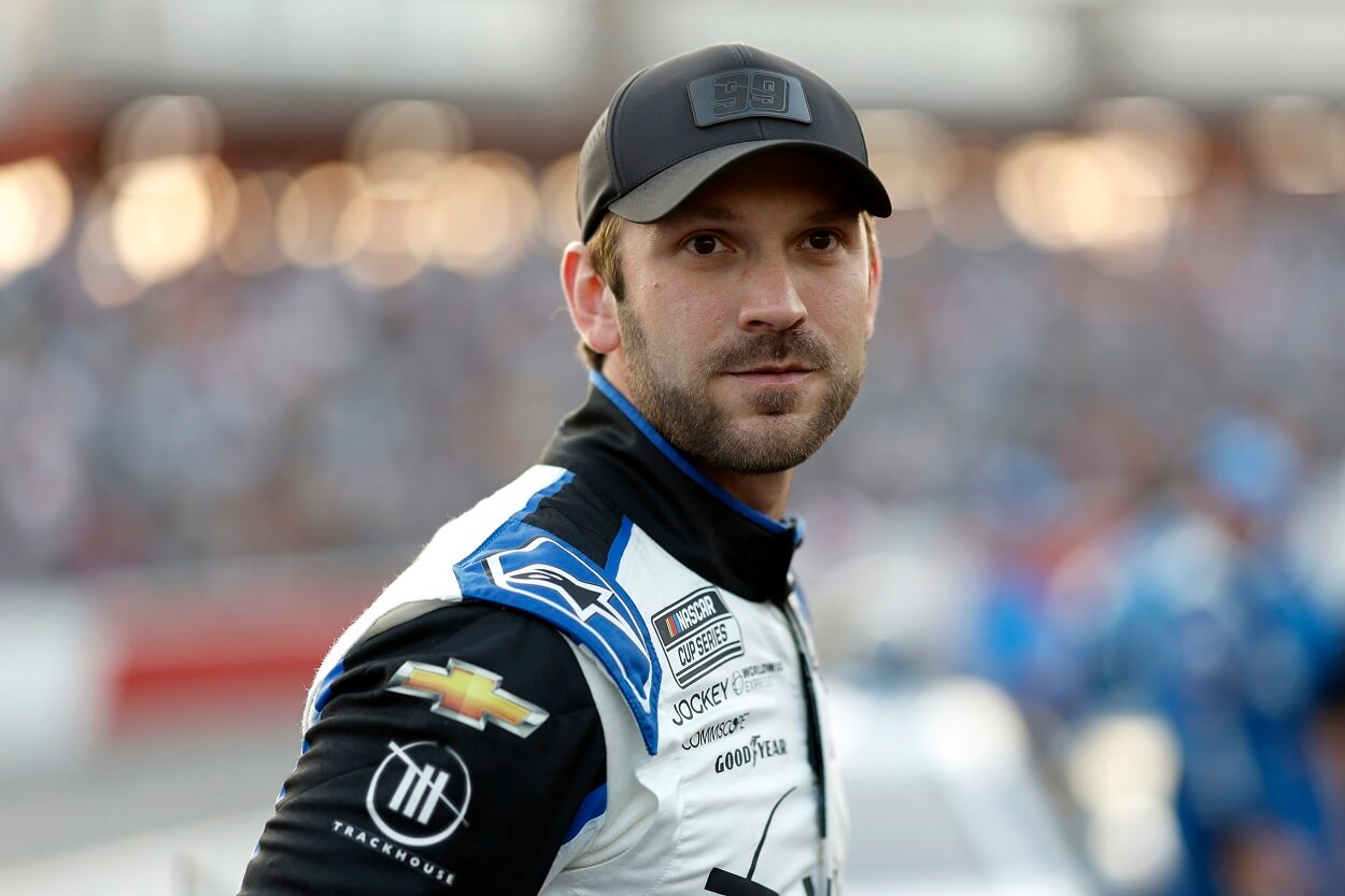 Daniel Suarez at the 2023 NASCAR Cup Series All-Star Race at North Wilkesboro.