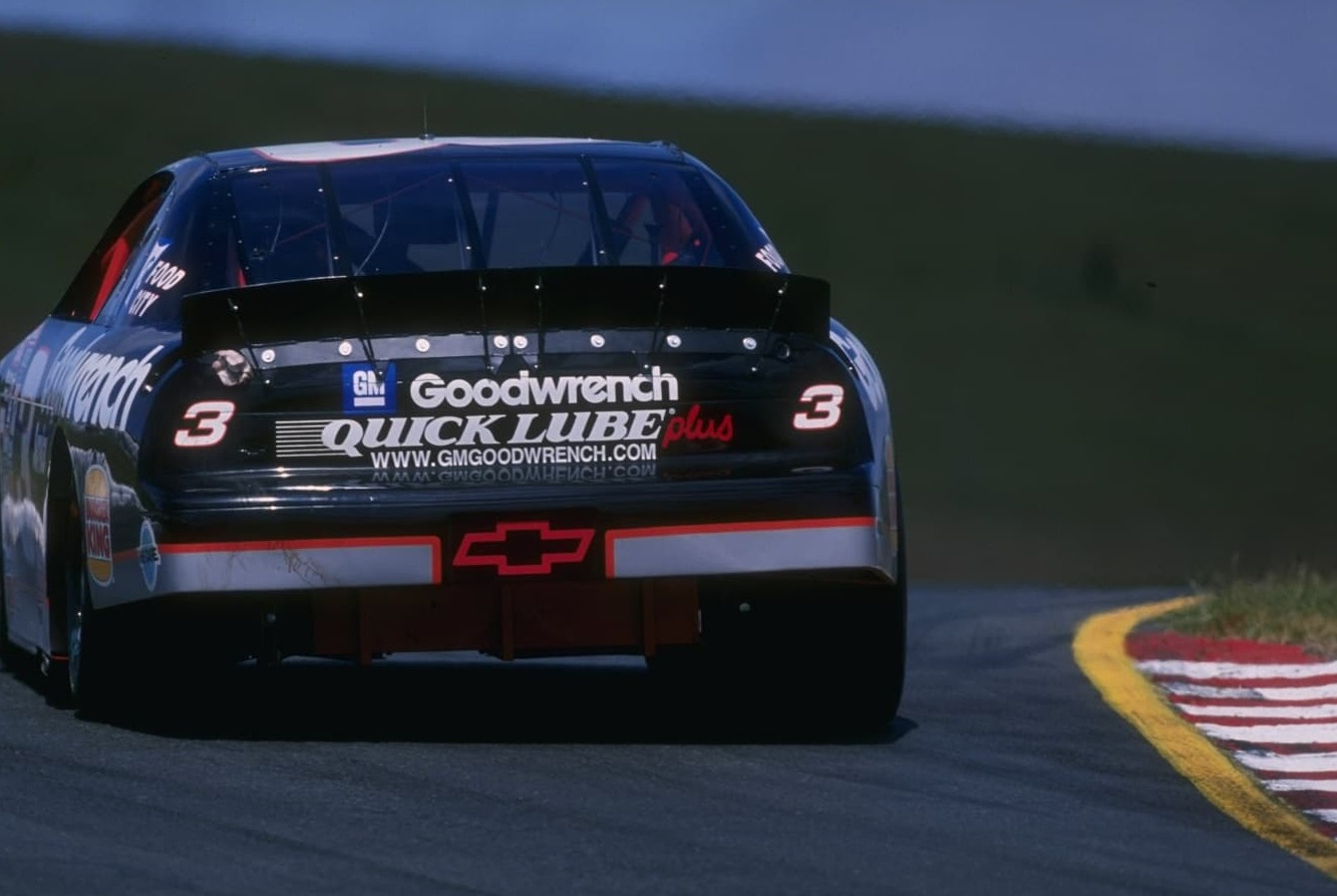 Dale Earnhardt in action during the 1997 Save-Mart 300 at Sears Point International Speedway in Sonoma, California. | Getty Images