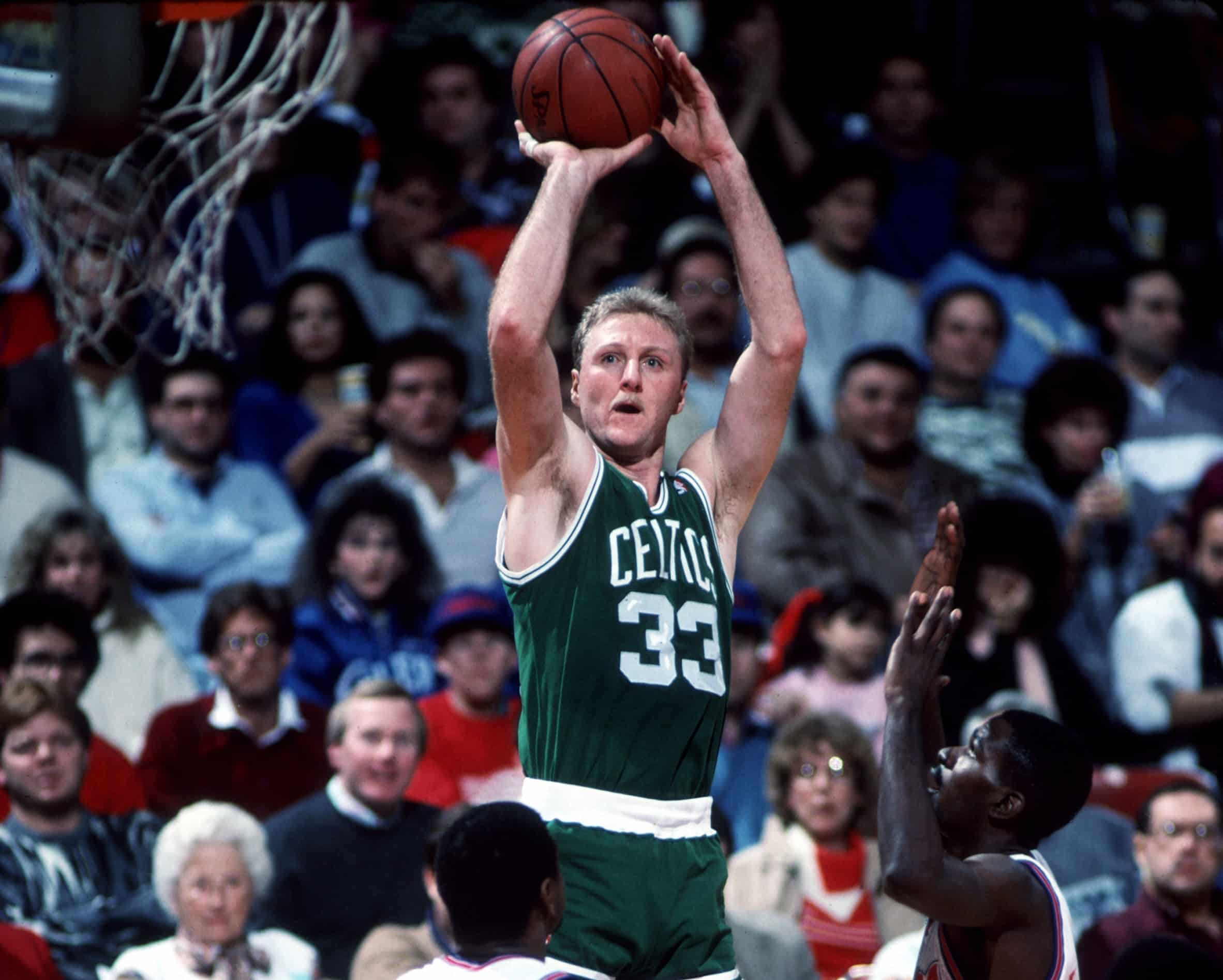 Larry Bird of the Boston Celtics in action.