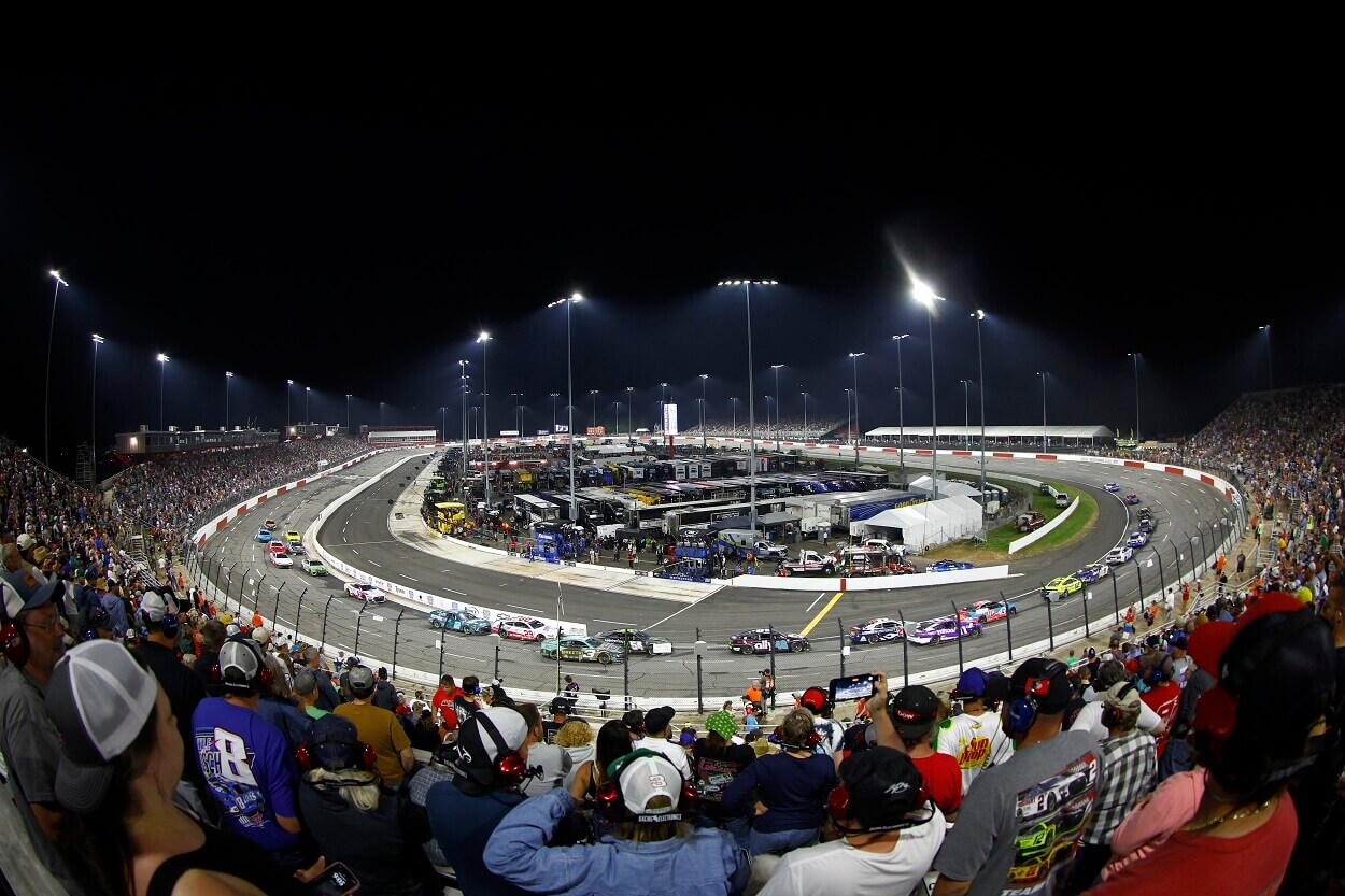 A view of the 2023 NASCAR Cup Series All-Star Race at North Wilkesboro Speedway.